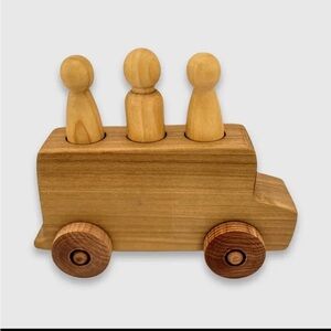 Wooden Toy Car with Figures